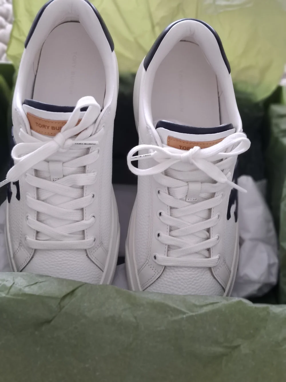 Tory Burch white leather
